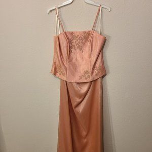 Velvet Fashion inc rose 2 piece formal dress